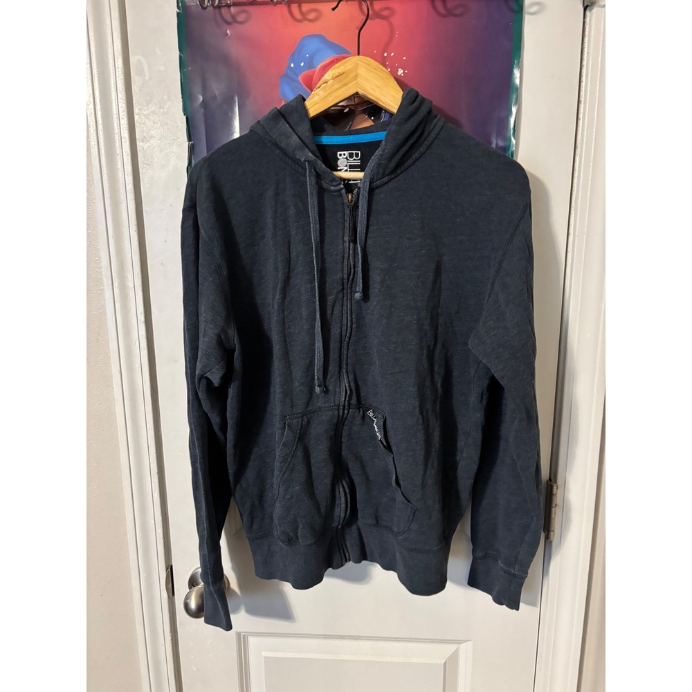 Billabong Mens Full Zip Hoodie Charcoal Grey Heather Surf Sweatshirt Small